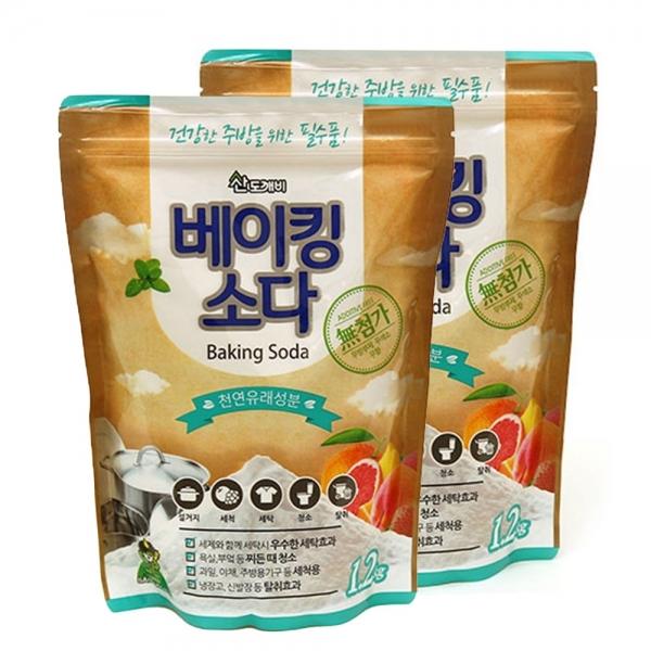 산 베이킹소다리필 1.2kg 2개 과일 야채 세척