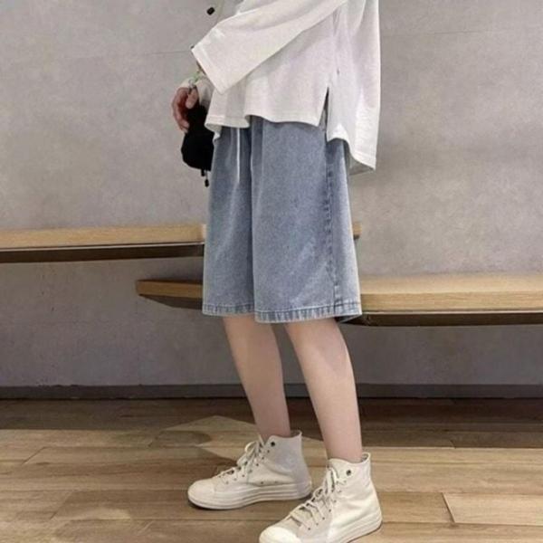 남성 반바지 루즈핏 스타일 반바지 면바지 남자 남자카고 워싱 남성 스트릿 린넨 캐주얼 여름 빈티지