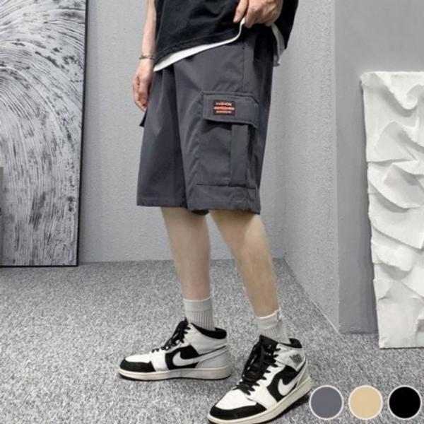 남성 반바지 여름 카고주머니 데일리 허리밴딩 반바지 남성 캐쥬얼
