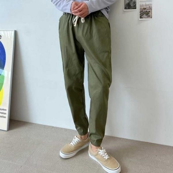 남성 반바지 허리밴딩 조거 남자반바지슬랙스 남자벌룬바지 남자여름린넨 팬츠 남자허리밴딩