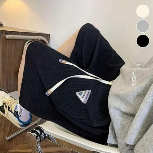 남성 반바지 남자반바지 5부팬츠 여름 루즈핏 와이드팬츠 와플