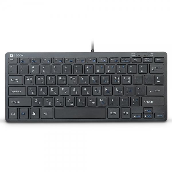 GOON 키보드 USB 미니키보드 (C타입 젠더 포함) GK-250M (블랙) 컴퓨터 노트북 pc키보드