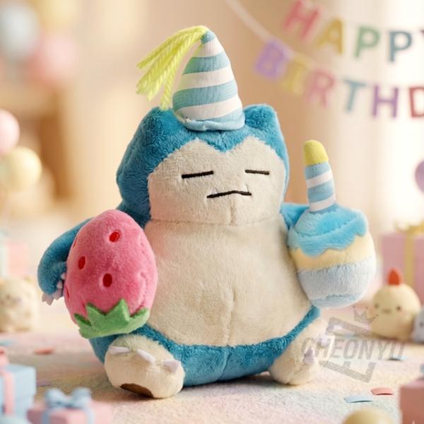 잠만보 생일 케이크 가방고리 12cm