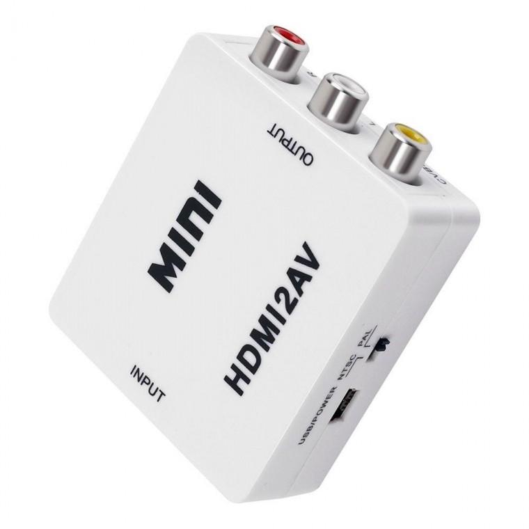 HDMI to AV 컨버터 변환기 젠더 VGA 미니 케이블 연장 음성 변환 영상
