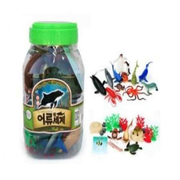 바다 동물 대 통색상랜덤 미니동물인형 동물친구 동물원놀이 교육용장난감