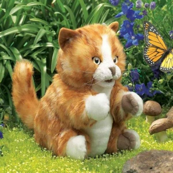 노란고양이 구연동화손인형 소품인형 동물손인형 미니동물인형