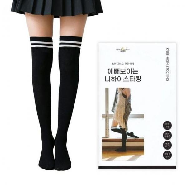 투톤 니하이 패션 골프 스타킹 패션 힙업 2색 팬티 압박 투톤 스타킹