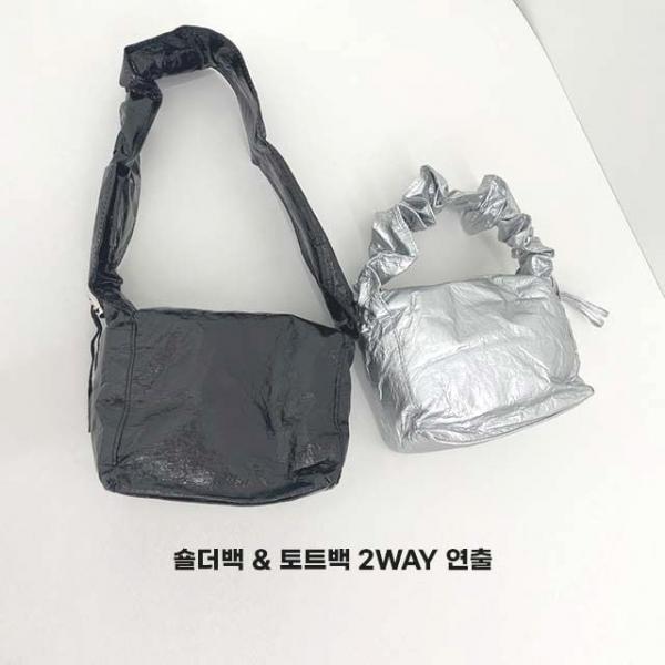 30051토트백 출근가방 셔링 데일리백 글로시