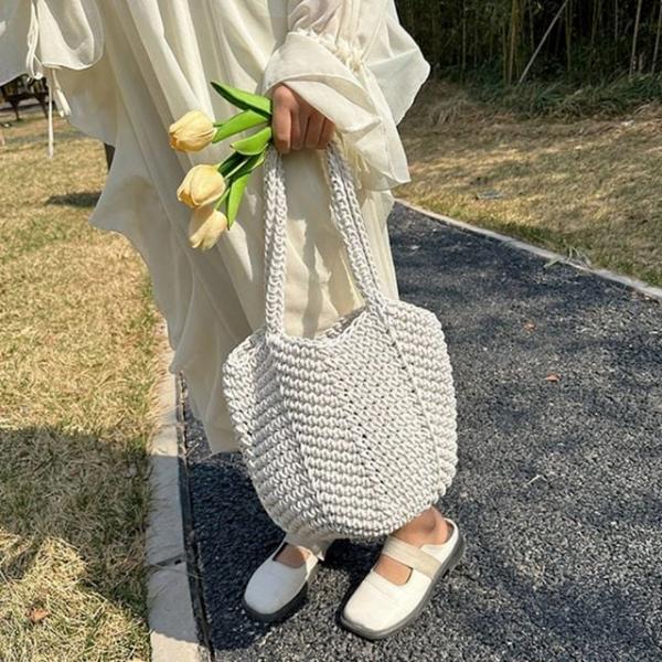 숄더백 크로스백 예쁜 여성가방 미니 뜨개 캔버