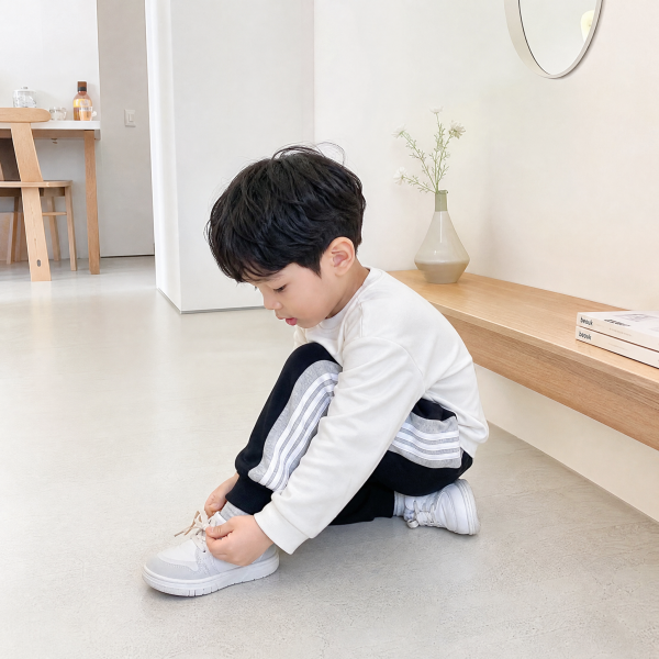 아동 세줄라인 기모 트레이닝팬츠