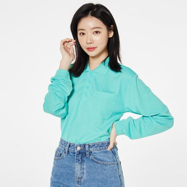UV컷 드라이 긴팔 카라티 XS3XL SD220281 라운드 V넥 티숙 XL 면티 브이넥 여성 티숙 긴팔 사이즈 라운드넥