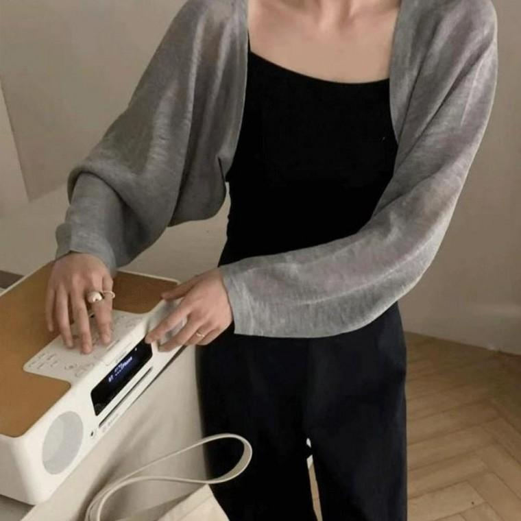 얇은 크롭 볼레로 가디건 LM0156 오노마 여성 커버업 볼레로가디건 가디건 스웨터 볼레로 프리사이즈프리사