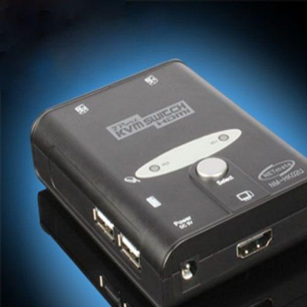 모니터 분배기 HDMI KVM 2대1 모니터 영상분배기