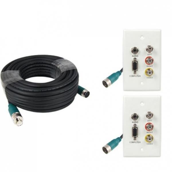 RGB 스테레오 or 3RCA 케이블 월 플레이트 배관용 25m