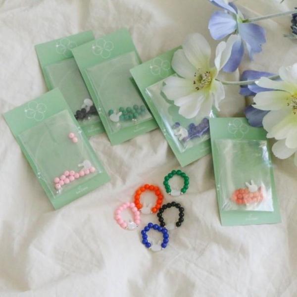 귀여운구슬 귀여운 우정반지 비즈 세트 자개 DIY 5color 반지 공예 파스텔 구슬 포인트