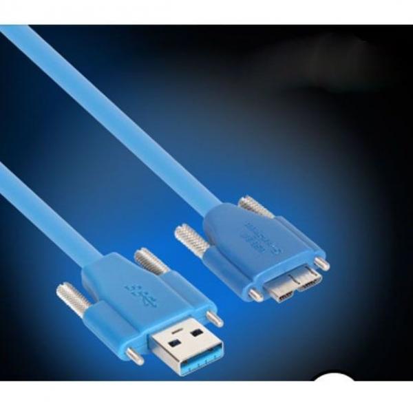 하이플렉스 AM MicroB 케이블 단자 더블락 2m USB3.0
