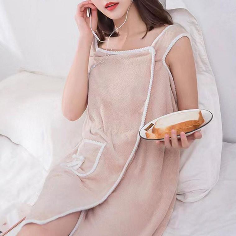 원피스 샤워가운 타올 LM0434 샤워타올 슬립 캐릭터타올 목욕 은나노 홈 핑크 이지 미용 가운 등밀이 호텔