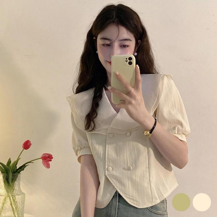 이중 빅카라 블라우스 URD387 블라우스 여성정장블라우스 블라우스 숙 숙 유니폼 남방 티숙 여성 니트 얇은