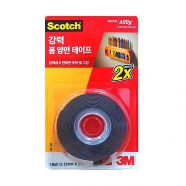 3M 양면테이프 다용도 강력 폼 양면 테이프 12mmx2m