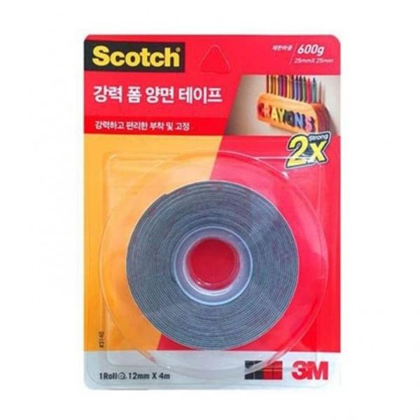 3M 양면테이프 다용도 강력 폼 양면 테이프 12mmx4m