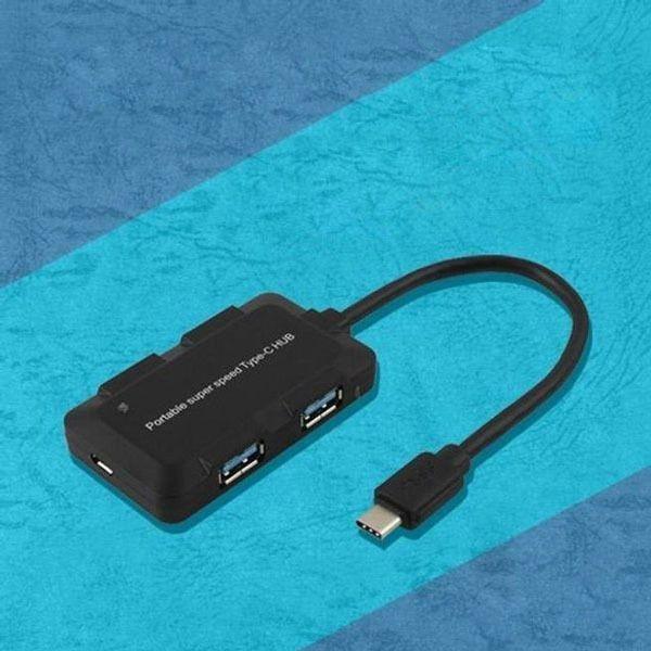 C타입 USB 멀티탭 허브 USB 멀티포트 USB3.0 4포트 A
