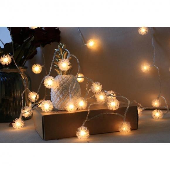 10구 LED 눈송이 가랜드 전구(1.5M) (웜색) 이벤트 파티 선물 에펠 장식 산타 사슴 X-마스 성탄 행사 연말