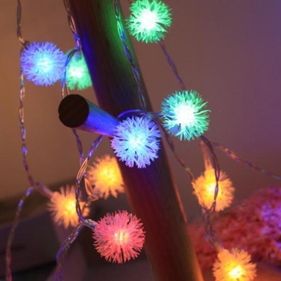 100구 LED 눈송이 가랜드 전구(10M) (웜색믹스컬러) 파티 행사 루돌프 이벤트 에펠 사슴 장식 성탄 산타