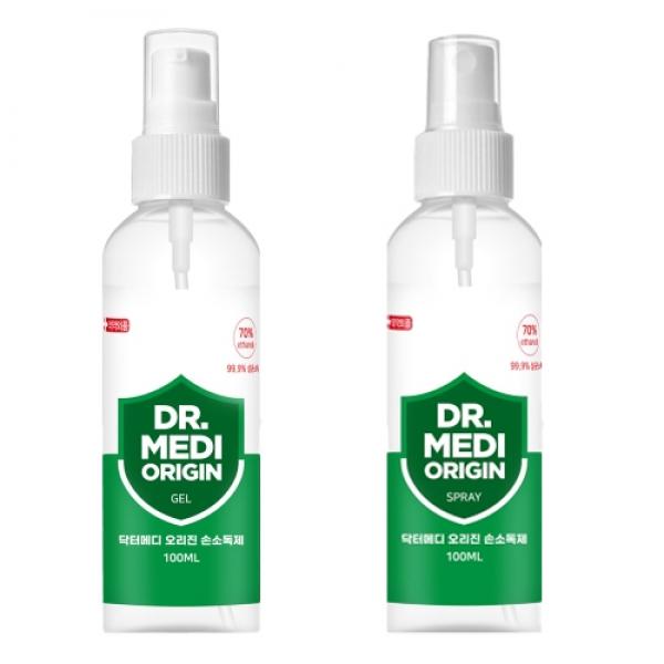 닥터메디 오리진 겔+스프레이 손소독제 100ml 100세트