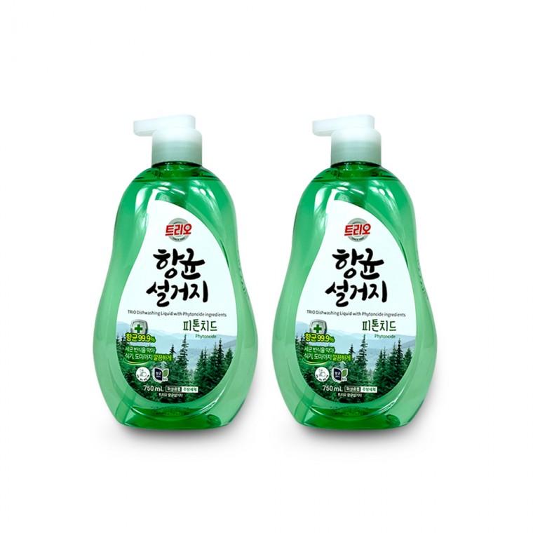 애경 트리오 항균설거지(용기 750ml)-2개 주방세제 설거지