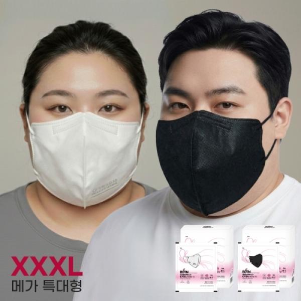 KF94 메가 특대형 얼큰이 마스크 80매(개별포장) 새부리형 화이트