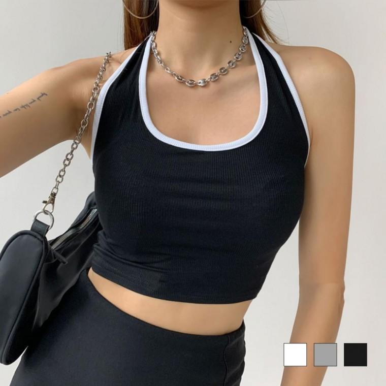 랍빠 크롭탑 민소매티 SD220555 나시 티숙 민소매 나시 티숙 여성 런닝 민소매 여름 나시티 반팔 남자 롱