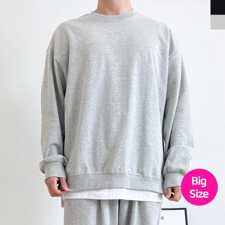 TTA 2008 남자빅사이즈라운드넥트임무지맨투맨 긴팔 티셔츠 남자 솔리드셔츠 데일리 캐주얼셔츠 슬림핏 남