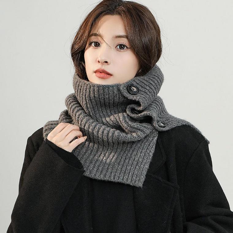 겨울 버튼 머플러 UC0015 부드러운 등산 머플러 겨울 스카프 남성 패션잡화 목폴라 숄 산 터틀넥 손수건 민