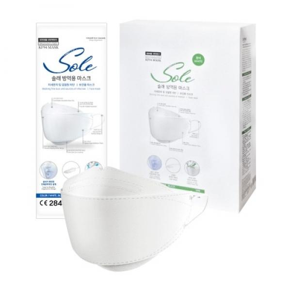 KF94 솔래 입체형(3D) 마스크 개별포장(1매입) 화이트 50매
