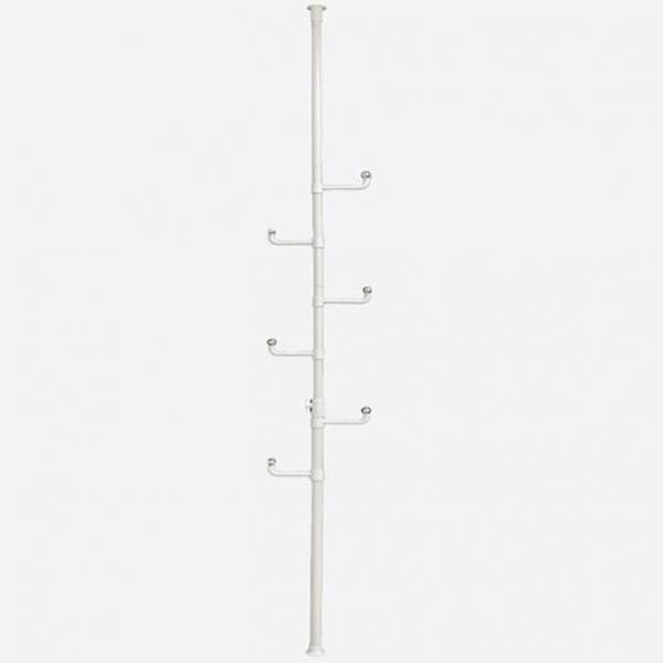 화이트 기둥 행거 옷행거 행거봉 고정식행거 250cm