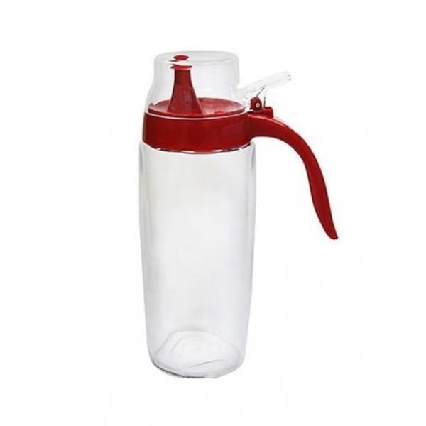 시노글라스 오일병 기름병 시럽병 소스병 레드 500ml