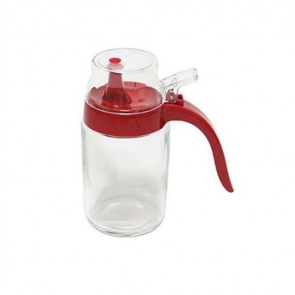 시노글라스 오일병 기름병 시럽병 소스병 레드 250ml