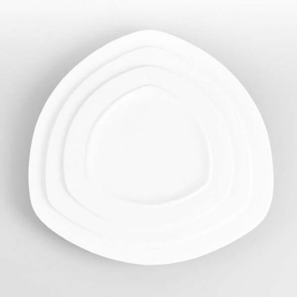 삼각접시 도자기 접시 양식기 한식당 카페 접시 10in