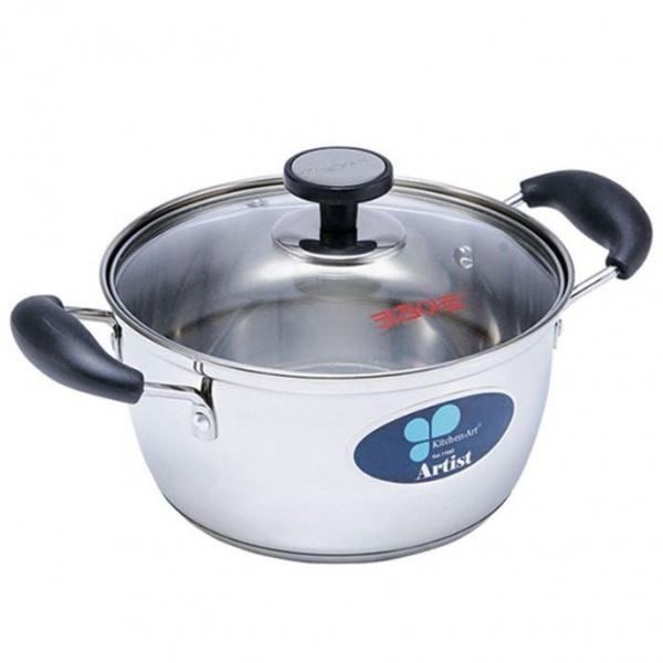 키친아트 스텐 냄비 가정 찌게 라념 냄비 양수 20cm