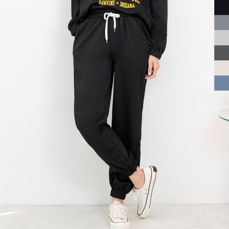 GQQ M880G 여자조거바지 세트 밴딩 밴딩 바지 패딩 여성의류 기모바지 팬츠 여성 레깅스 일자 밴딩팬츠 하