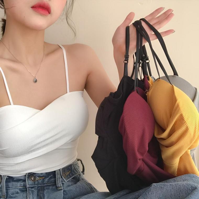 여리여리 캡내장 골지 꼬임 끈 나시 JSC24062102 흰티 민소매 교복 나시 티숙 메쉬 끈나시 긴팔 여성 미노