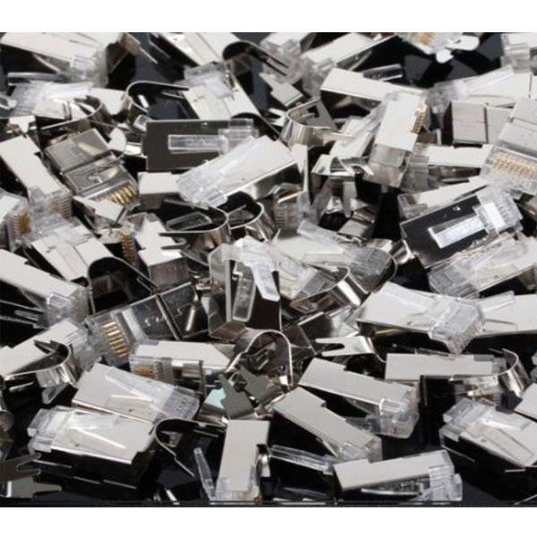 STP CAT.7 RJ 45 8P8C 플러그 Two Prongs 핀100개