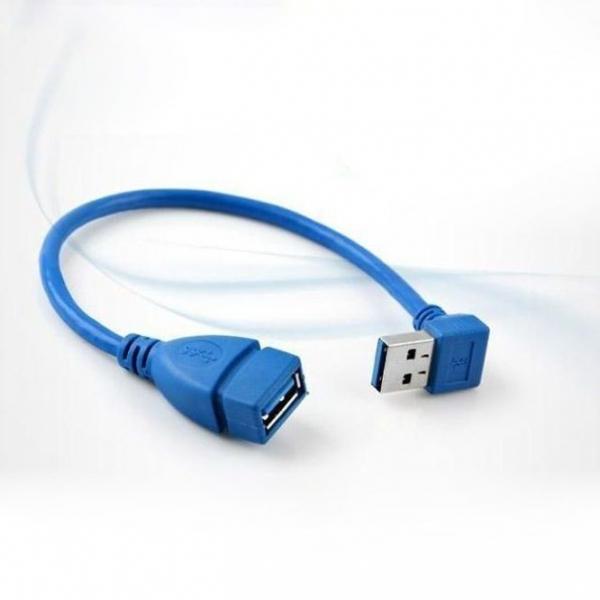 coms USB 3.0 젠더-연장A(M F) Short 케이블 하향90도