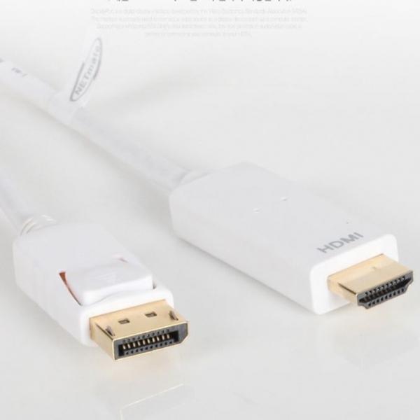 NETmate Display Port 1.2 to HDMI 케이블 2m