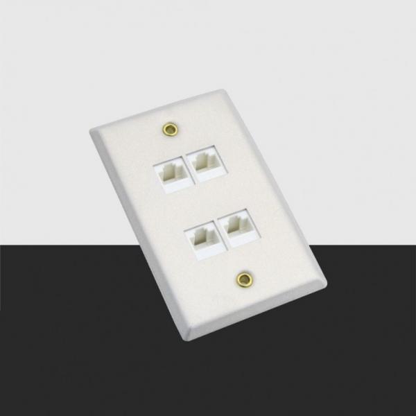 월 플레이트 RJ45 4Port 알루미늄 LAN 4포트