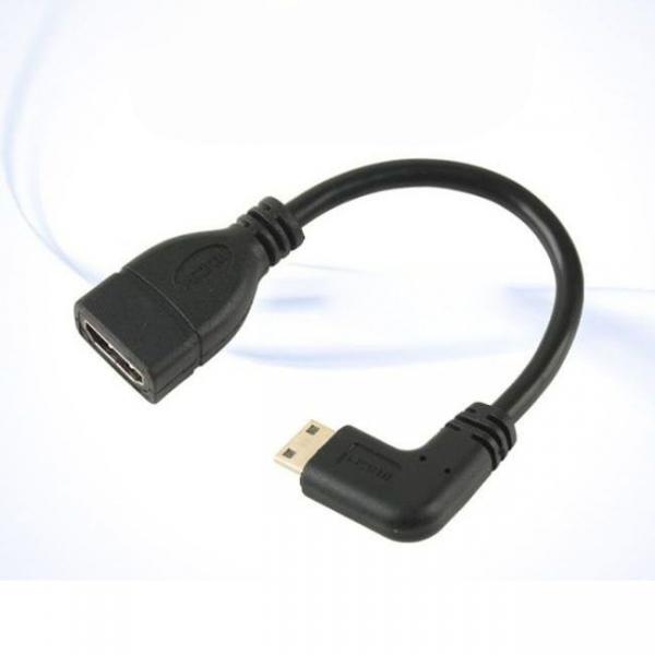 HDMI 젠더 Mini HDMI M - HDMI F 우향꺾임 10cm