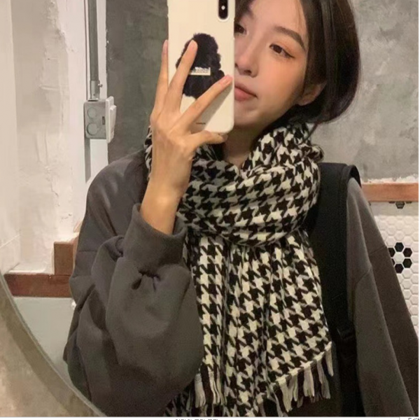 머플러 목도리 커플 체크머플러 숏목도리 쁘띠 스카프 겨울코디