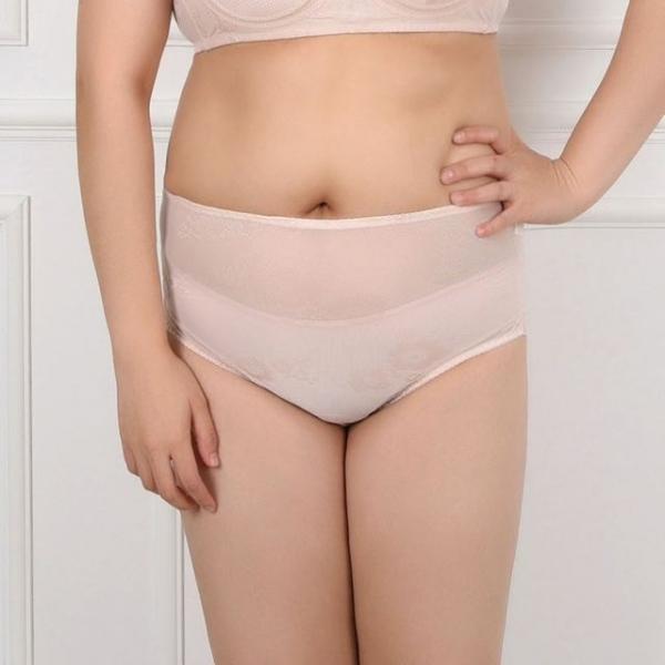 인견 맥시 자카드 레이스라인 빅사이즈 삼각팬티 스킨