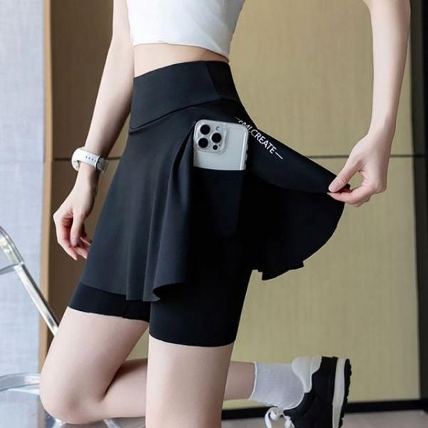 여성 포켓 치마레깅스 속바지 일체형 운동복
