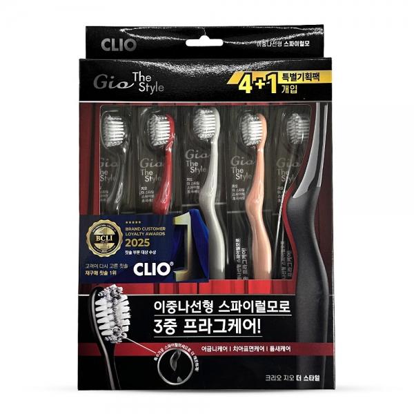 크리오 지오 더 스타일 스파이럴 초극세모 칫솔 5개입